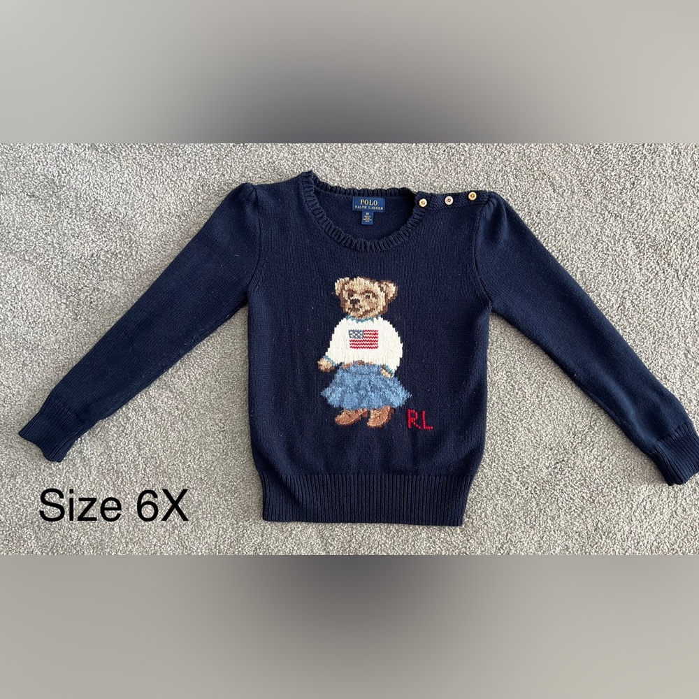 POLO Girl Bear Knit Sweater